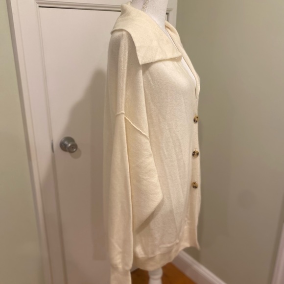 New Free People Swim Too Deep Cashmere Oversized Cardigan Sweater M - Picture 8 of 11